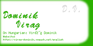 dominik virag business card